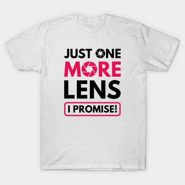 One More Lens T-Shirt by LuckyFoxDesigns